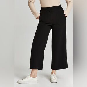 D&W Black Wide-Leg Trousers Size XS